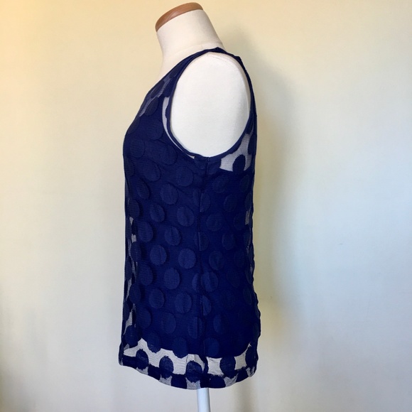 Banana Republic Royal Blue Lace Tank (S) - Picture 3 of 6